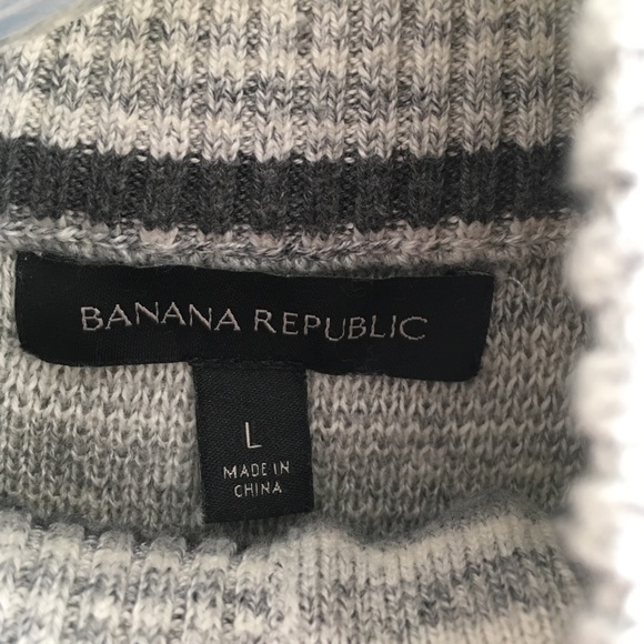 Banana Republic light Gray Mens sweater size L - Picture 7 of 7